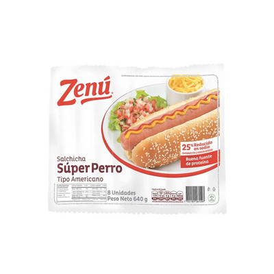 Salchicha Zenu Perro 8 Unid