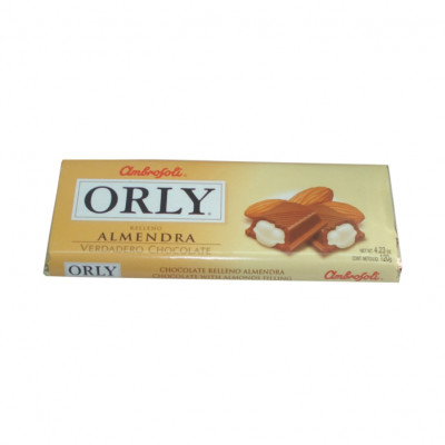 Tableta De Chocolate Orly Almendra X 100 Grs