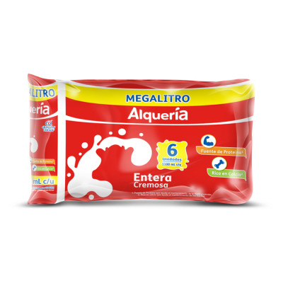 Leche Entera Alqueria 1100 Ml X 6 Unds