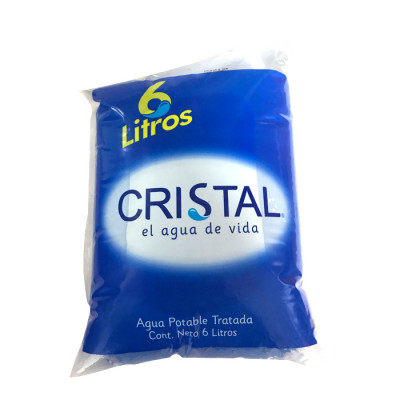 Agua Cristal Bolsa X 6 Lts