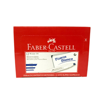 Marcador Faber Castell  Borrable Azul X 12 Unds