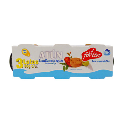 Atun Fortin Lomo Agua Three Pack 240 Grs