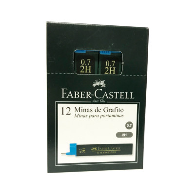 Minas De Grafito 0.7 2h Faber Castell X  12 Unds
