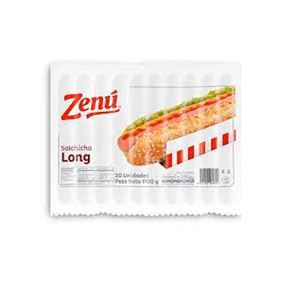 Salchicha Long  Zenu 20 Unid