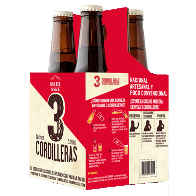 Cerveza 3 Cordilleras Mulata 330 Ml X 4 Unidades