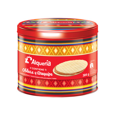 Tarro Obleas Alqueria X12 + Arequipe 220 Grs