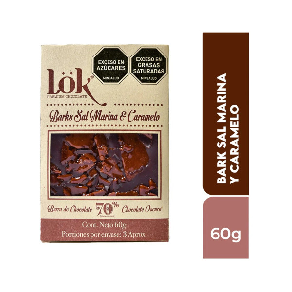 Lok Chocolate Sal Marina Caramelo 70g 70% 11u
