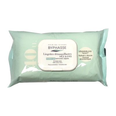 Toallas Desmaquillantes Byphasse Aloe Vera Piel Sensible X 40 Unds