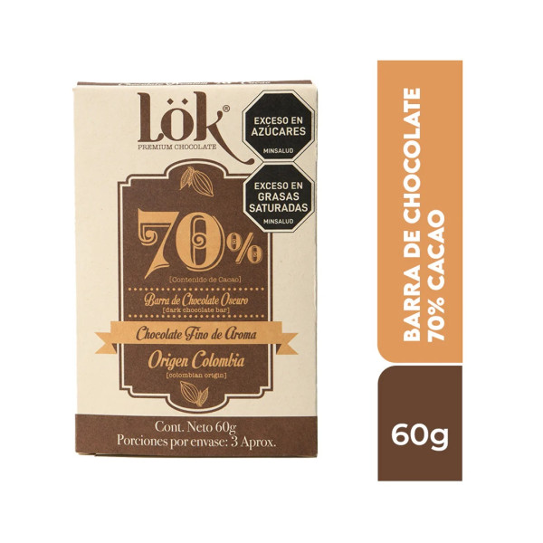 Lok Chocolate 70% 60g 12u