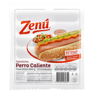 Salchicha Perro X 12 Unds Zenu