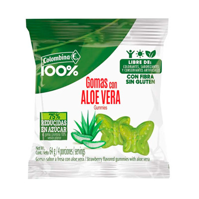 Goma Aloe Vera 64grs X24p