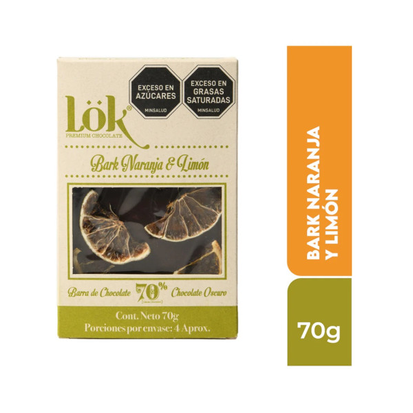 Lok Chocolate Naranja Limon 70% 70g 11u