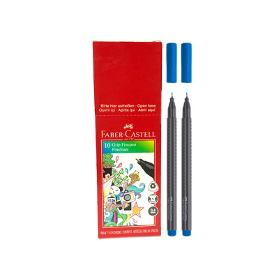 Micropunta Faber Castell Grip  Finepen Azul X 10 Unds