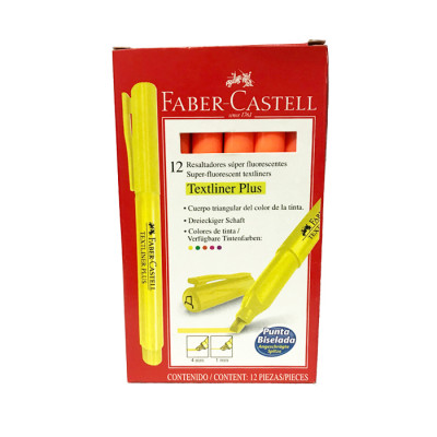 Resaltador Faber Castell Texliner Plus Naranja X 12 Unds
