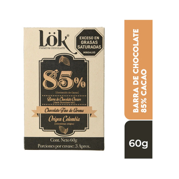 Lok Chocolate 85% 60g 12u
