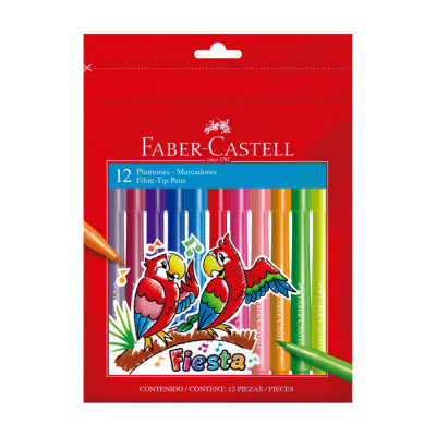 Plumon Faber Castell  Fiesta X 12 Unds