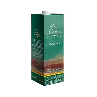 Cuatro Cumbres Blanco 1000 Ml Tetra X 12