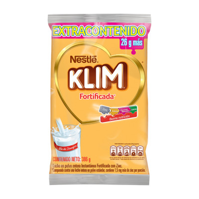 Leche En Polvo Klim Fortificada Bolsa X 360 Grs