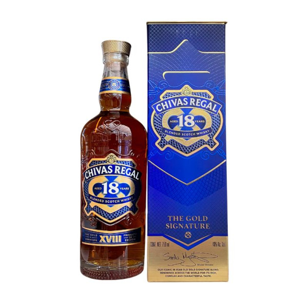 Chivas 18 Años 750 Ml + 2 Vasos