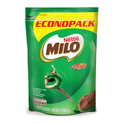 Chocolate En Polvo Milo Nestle Bolsa Zipper X 1100 Grs