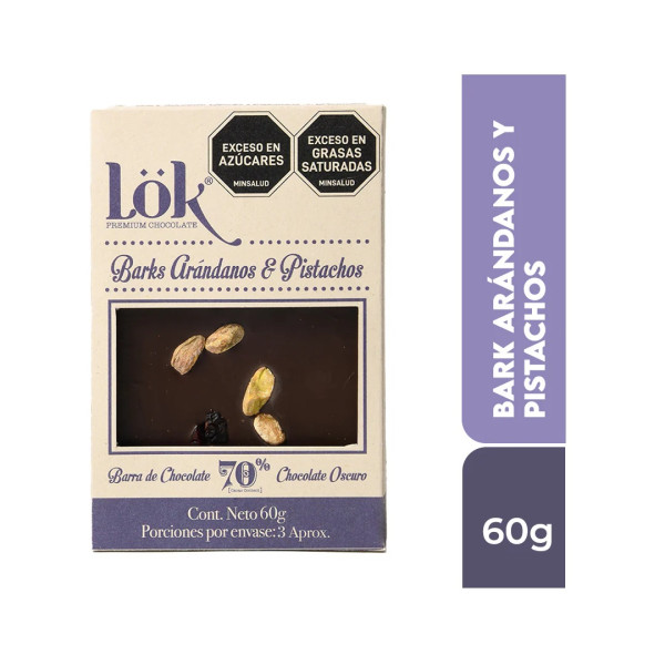 Lok Chocolate Arandanos-pistacho 70% 70g 11u