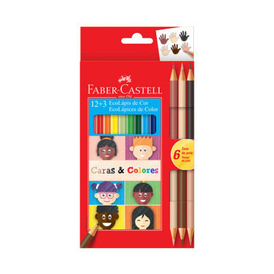 Color Faber Castell Triangular Caras Y Colores X 12 Unds