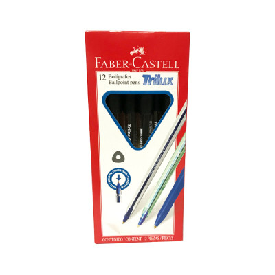 Boligrafo Faber Castelltrilux 032 Negro X 12 Unds
