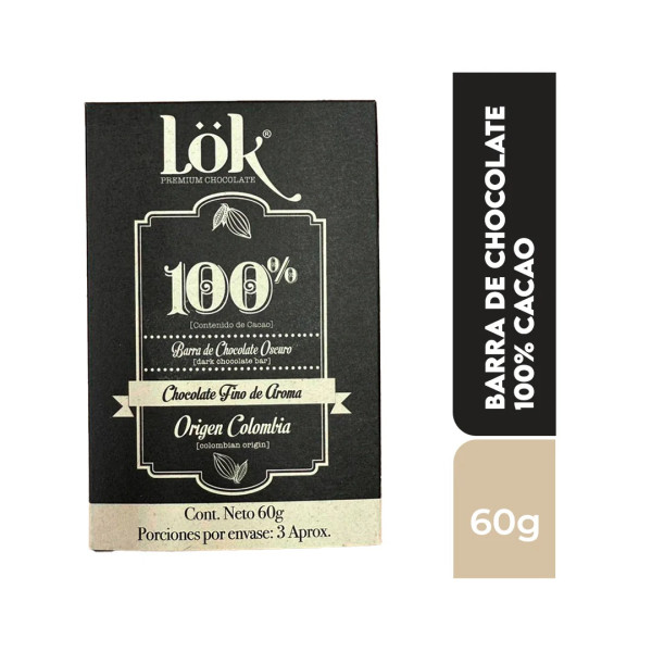 Lok Chocolate 100% 60g 12u