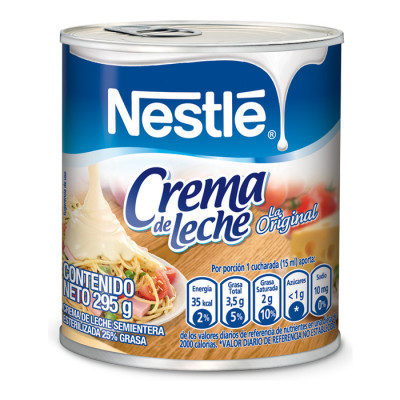 Crema De Leche Nestle Lata X 295 Grs
